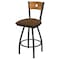 Holland Bar Stool Co 30" Swivel Counter Stool, Pewter Finish, Med Back, Rein Thatch Seat X830 - alternate 1
